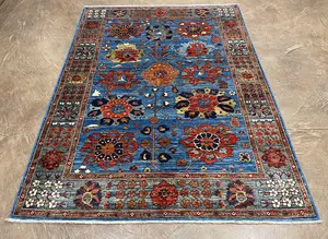 New Blue Afghanistan Fine Modern Sultanabad 5