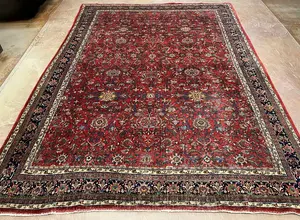 Antique Red Persian Bijar 9