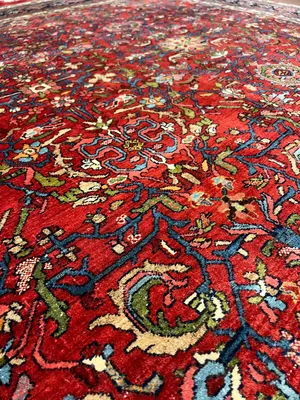 Antique Red Persian Bijar 9