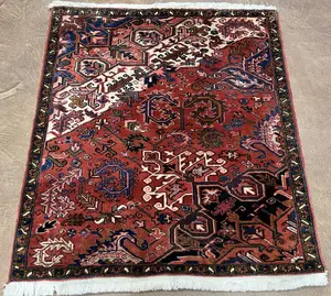 Vintage Red Persian Heriz Square