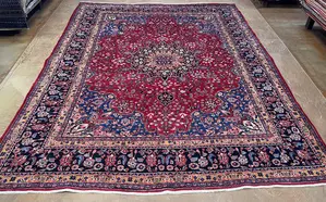 Vintage Red Persian Mashad 9