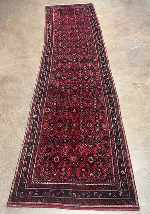 Vintage Red Persian Hamadan Runner