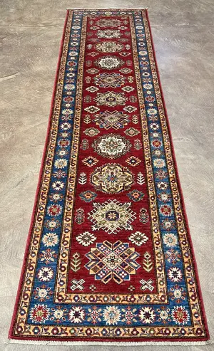 New Red Afghanistan Kazak Runner