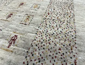 New Ivory Persian Gabbeh Rizbaft 5