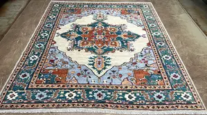 New Beige Afghanistan Modern Oushak 8