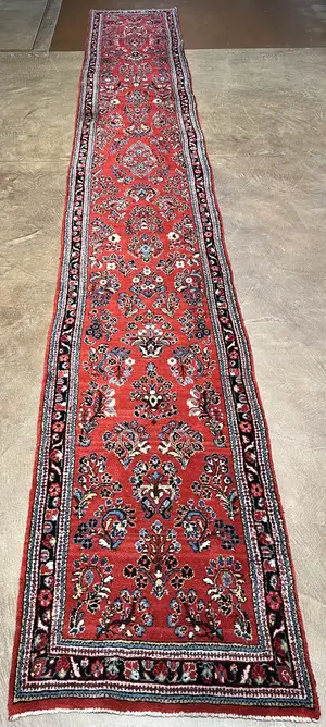 Vintage Red Persian Saruk Runner