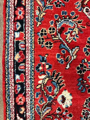 Vintage Red Persian Saruk Runner