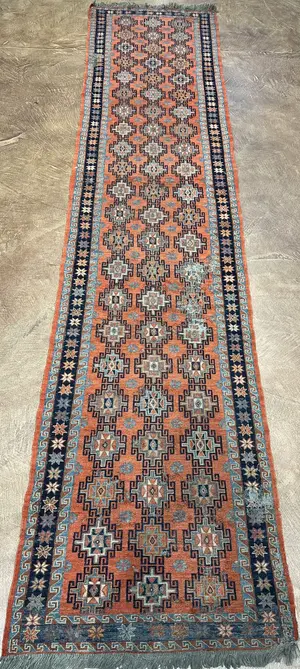 Vintage Red Afghanistan Sumak Runner