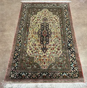 Vintage Gold Persian Silk Ghom 4