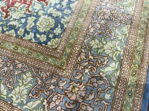 Vintage Red Persian Silk Ghom 3