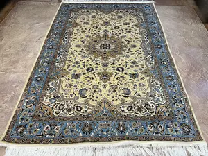 Vintage Gold Persian Ghom 7