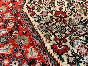 Vintage Red Persian Kurdish Bijar 7