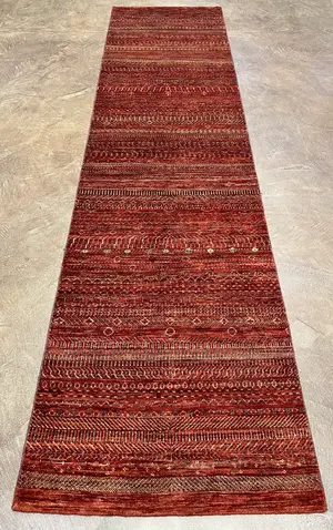 New Red Afghanistan Gabbeh Runner