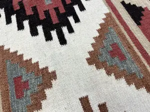 New Ivory India Dhurrie 8