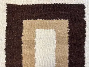 Vintage Ivory Morocco North African Flatweave 5' X 7'