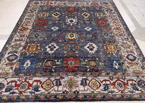 New Purple Afghanistan Modern Mahal 8' X 10'