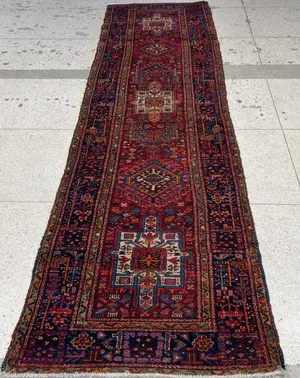 Vintage Red Persian Karajeh Runner