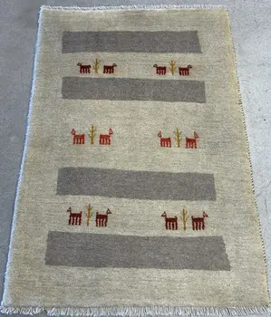 New Ivory Persian Gabbeh 2'-6"x4'