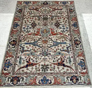 New Ivory Afghanistan Aryana Garrus Bijar 4' X 6'