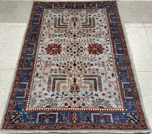 New Grey Afghanistan Aryana Modern Tribal 4' X 6'