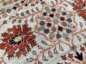 New Grey Afghanistan Aryana Modern Tribal 4' X 6'