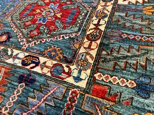 New Green Afghanistan Aryana Modern Tribal 5' X 7'