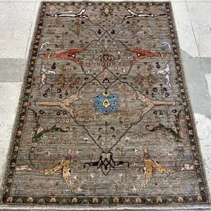 New Grey Afghanistan Faryab Garrus Bijar 3' X 5'