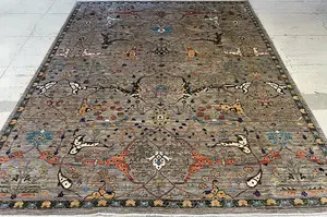 New Grey Afghanistan Faryab Garrus Bijar 8' X 10'