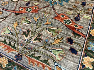 New Grey Afghanistan Faryab Garrus Bijar 8' X 10'