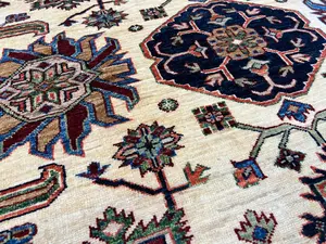 New Ivory Afghanistan Kazak 10' X 14'