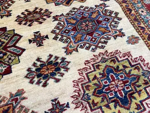 New Ivory Afghanistan Kazak 5'-6"x8'