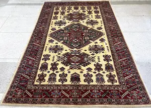 New Ivory Afghanistan Kazak 6' X 9'