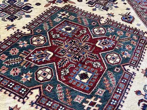 New Ivory Afghanistan Kazak 6' X 9'