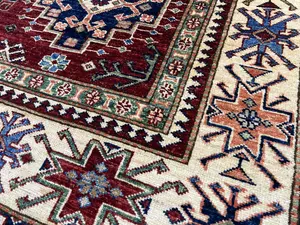 New Red Afghanistan Kazak 6' X 9'